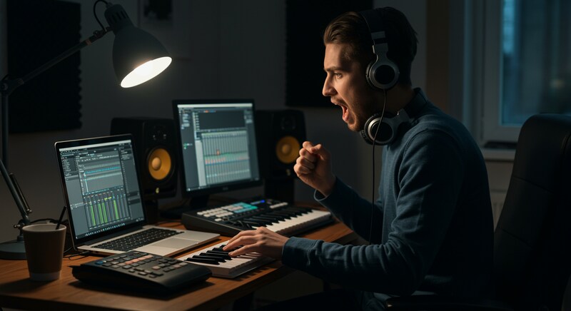 ピアノロールでのコード進行入力画面