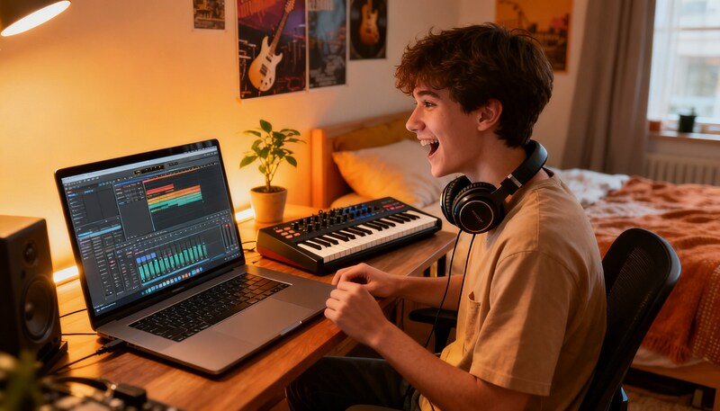 楽曲の書き出しと配信サービスのイメージ