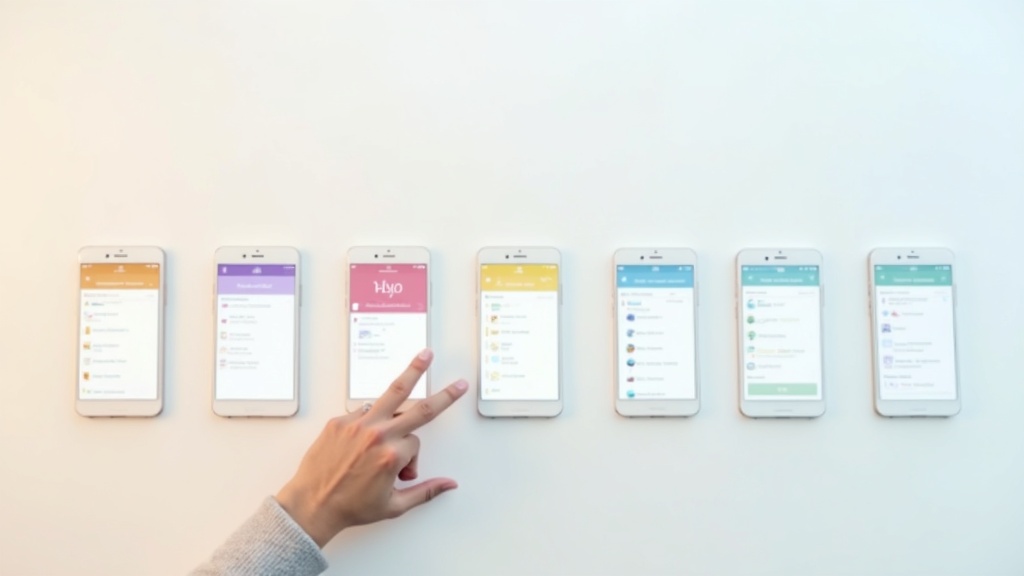 目的別に最適なノートアプリを選ぶために複数アプリを比較している場面
