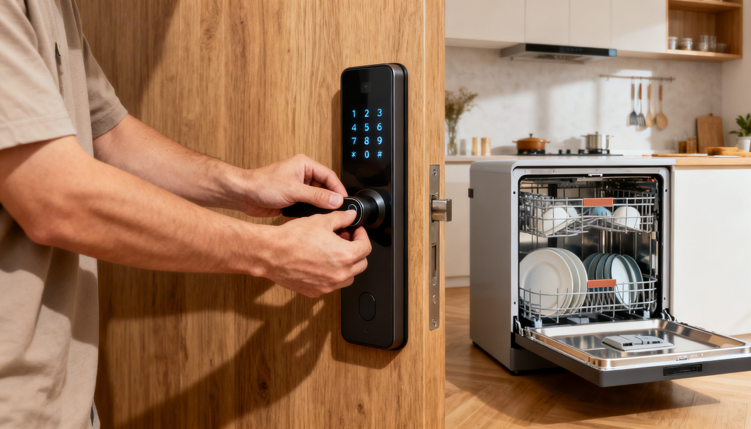 食洗機のある快適なキッチン