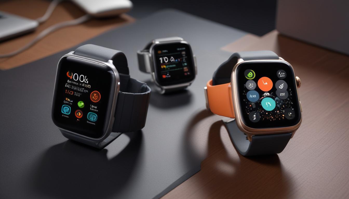 3つのスマートウォッチとそれぞれの連携デバイス群を図解したイメージ - Apple・Google・Samsungのエコシステムを視覚化