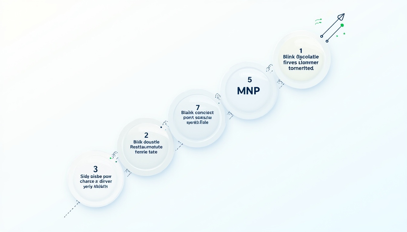 MNP乗り換え手順を5ステップで示したフロー図