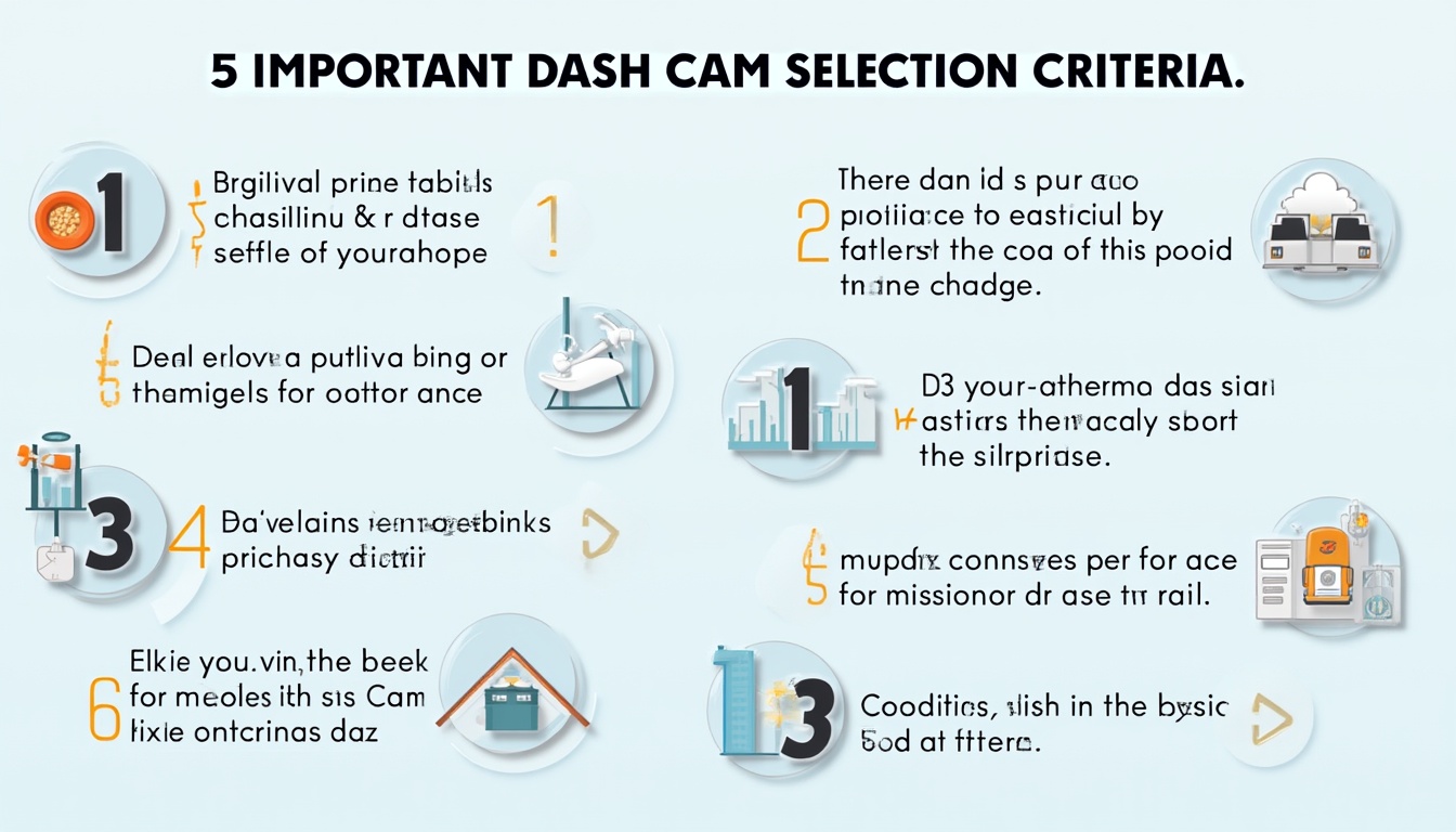 ドラレコ選びの5つの重要ポイントをまとめたチェックリスト