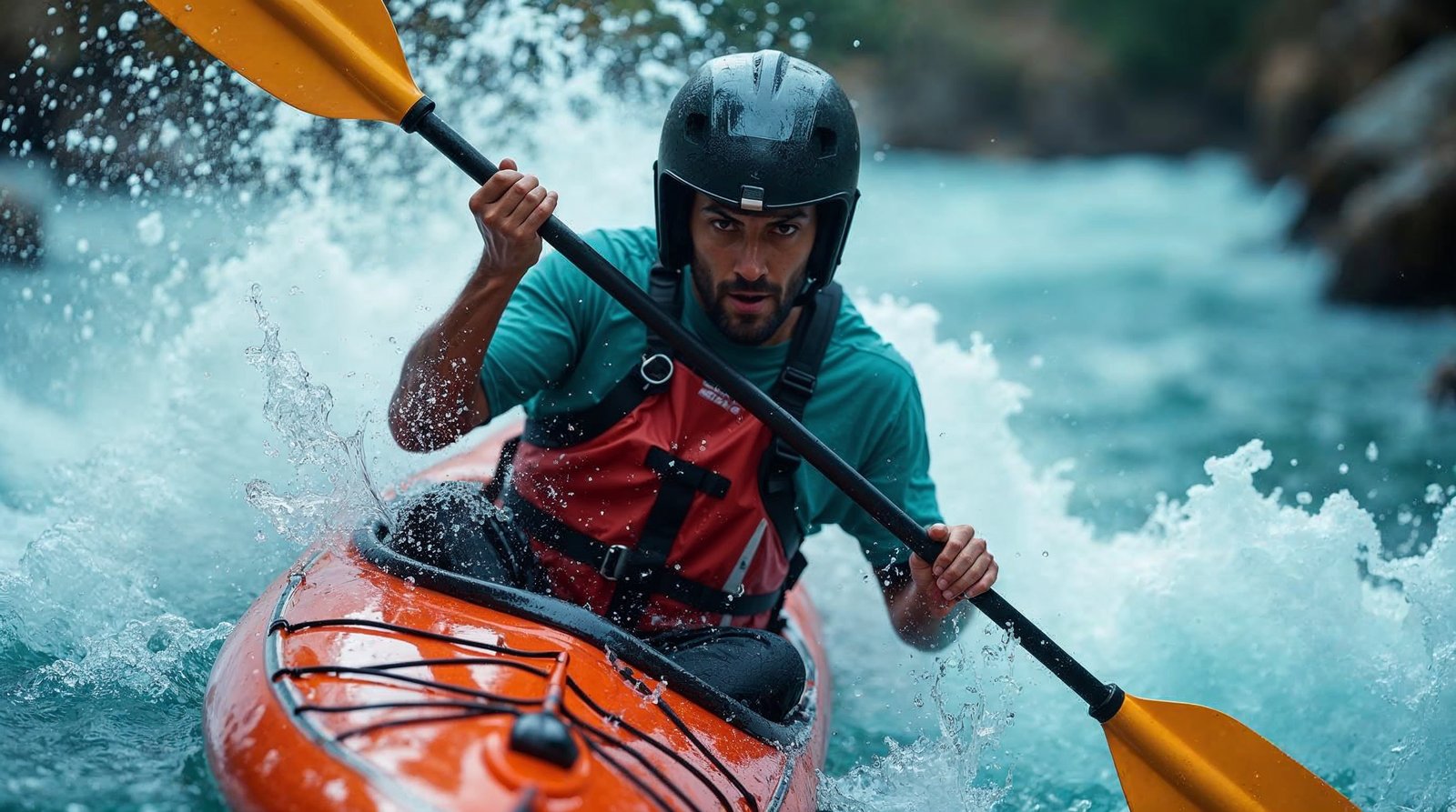 GoPro HERO13 Blackが岩場に設置され、サーフィンの波打ち際で撮影している臨場感のあるシーン