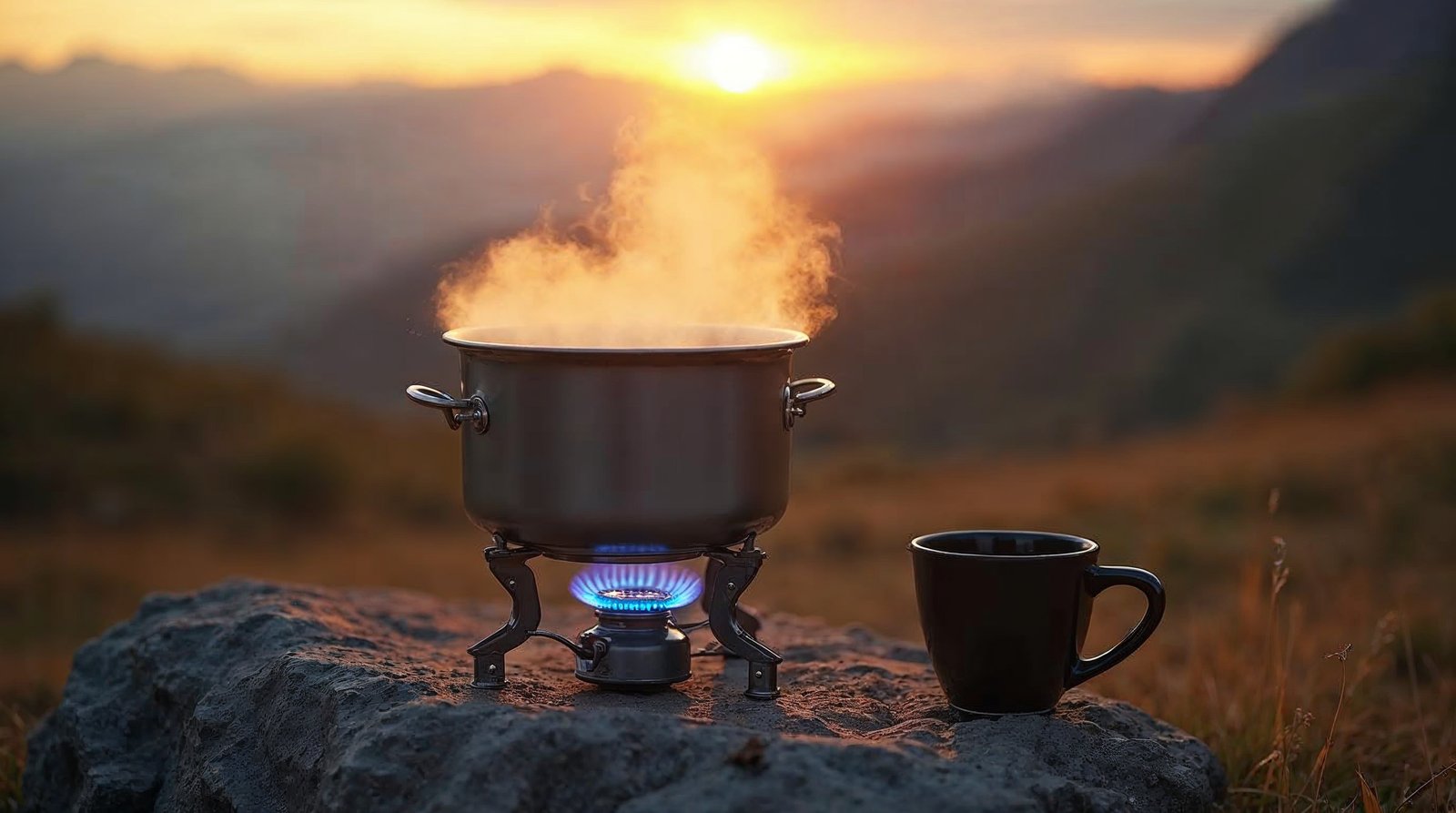 Snow Peak HOME&CAMPバーナーを展開した状態の写真