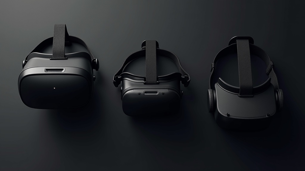 予算帯別に並べられた複数のVRヘッドセットのラインナップ