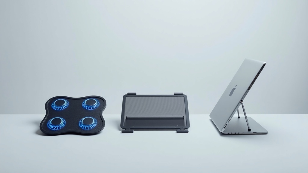 ファン式冷却台・メッシュスタンド・アルミスタンドの3種類のノートPC冷却グッズ比較