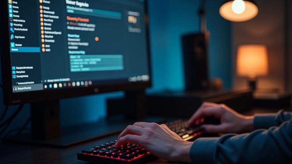 Windowsでゲーミングモニターのリフレッシュレートを設定する手元