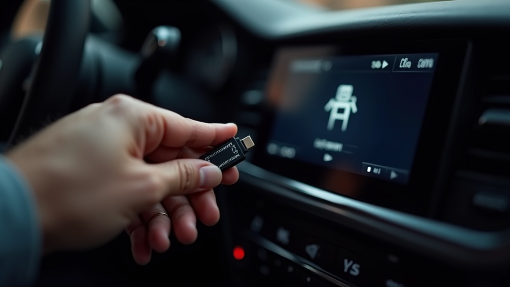 車のUSBポートにワイヤレスCarPlayアダプターを接続する初期設定の手順