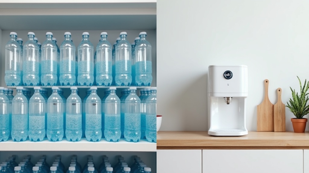 市販ペットボトル炭酸水と家庭用炭酸水メーカーのコスト比較イメージ