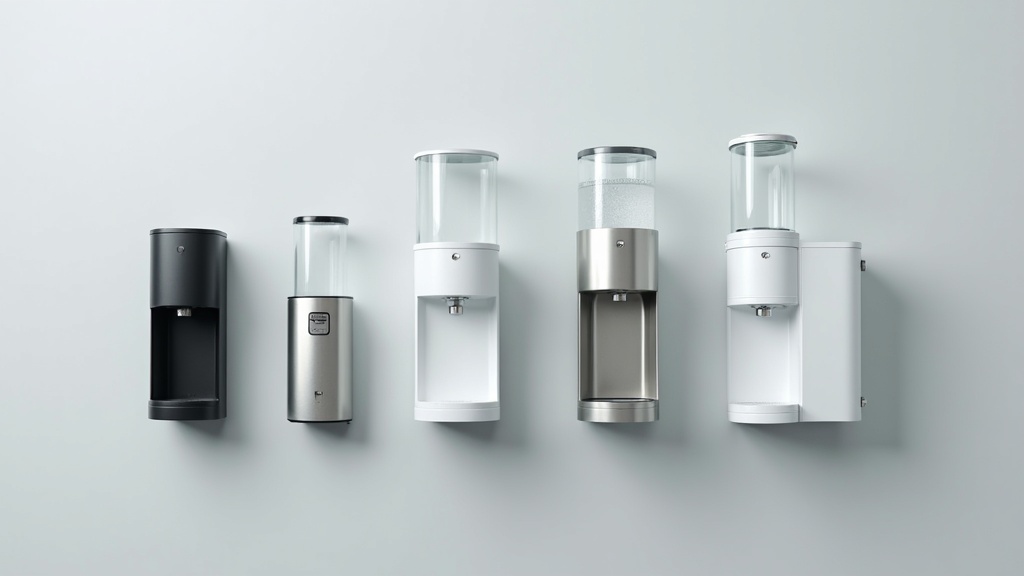 種類の異なる家庭用炭酸水メーカー複数台の比較俯瞰写真