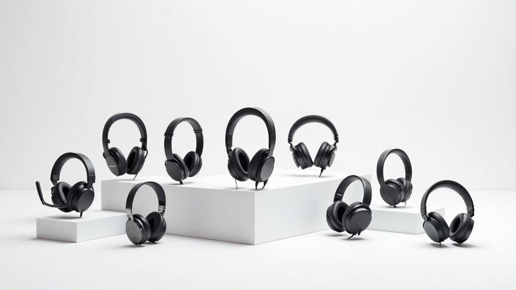 おすすめゲーミングヘッドセット複数モデルを並べた比較展示