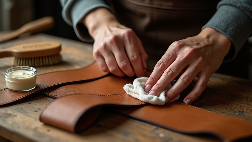 ブランドレザーベルトのお手入れ方法｜馬毛ブラシとレザークリームを使ったブラウンベルトのメンテナンス手順