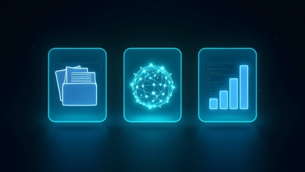 ファイル操作・外部API連携・データ集計の3種類のMCPツール実装パターンのイメージ