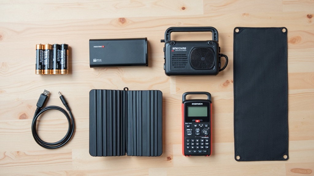 乾電池・大容量モバイルバッテリー・ソーラーパネルを揃えた災害時電源備蓄セット