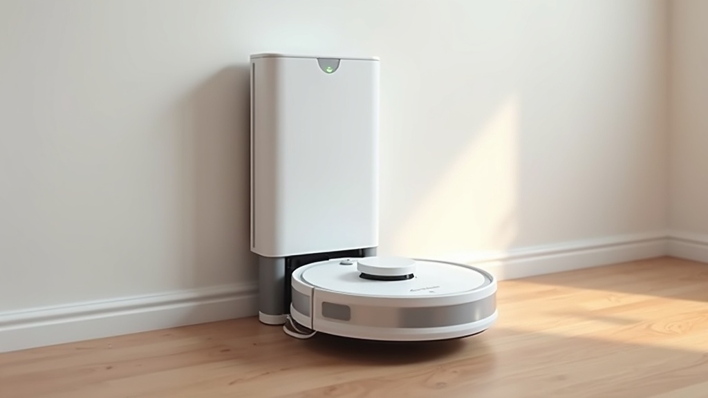 自動ゴミ収集ステーション付きの高性能ロボット掃除機本体