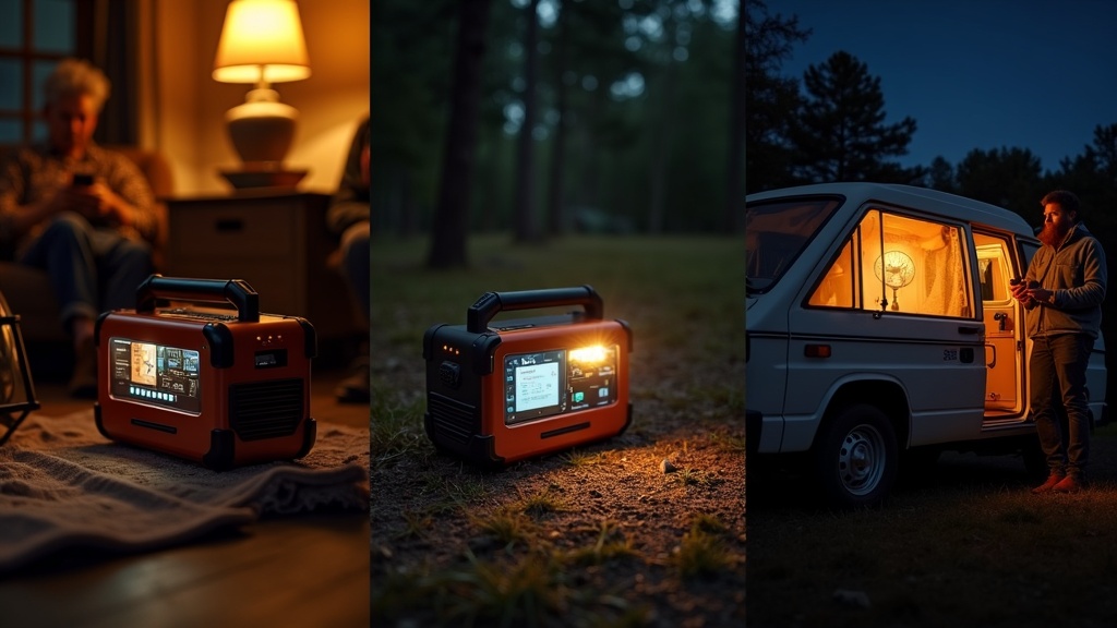 防災備蓄・キャンプ・車中泊の3シーンで活躍するポータブル電源の使用例