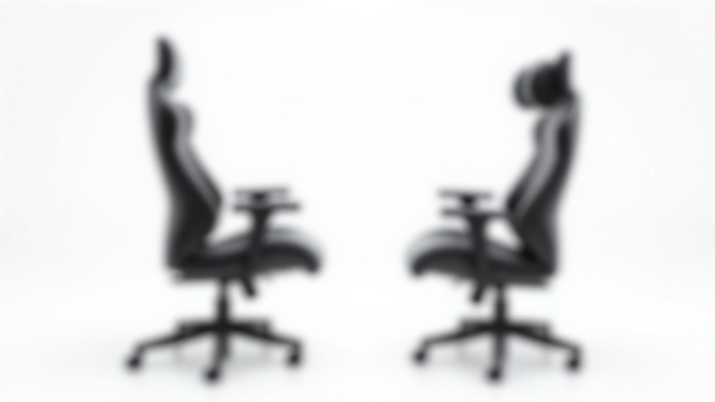 ハイバックのゲーミングチェアと一般的なオフィスチェアの高さ比較