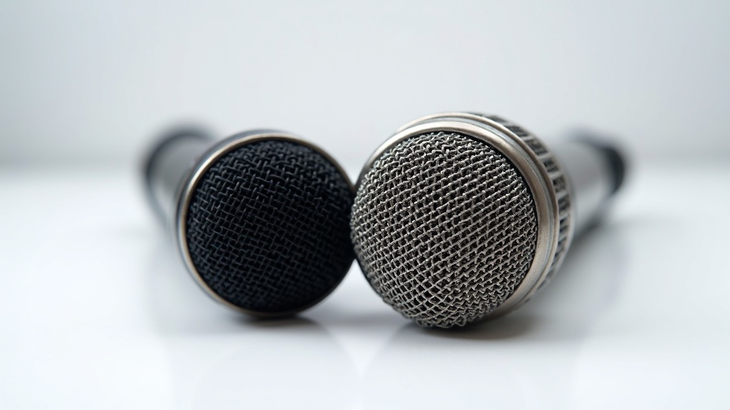 コンデンサーマイクとダイナミックマイクの構造比較、ダイアフラムの精密な作りの違い