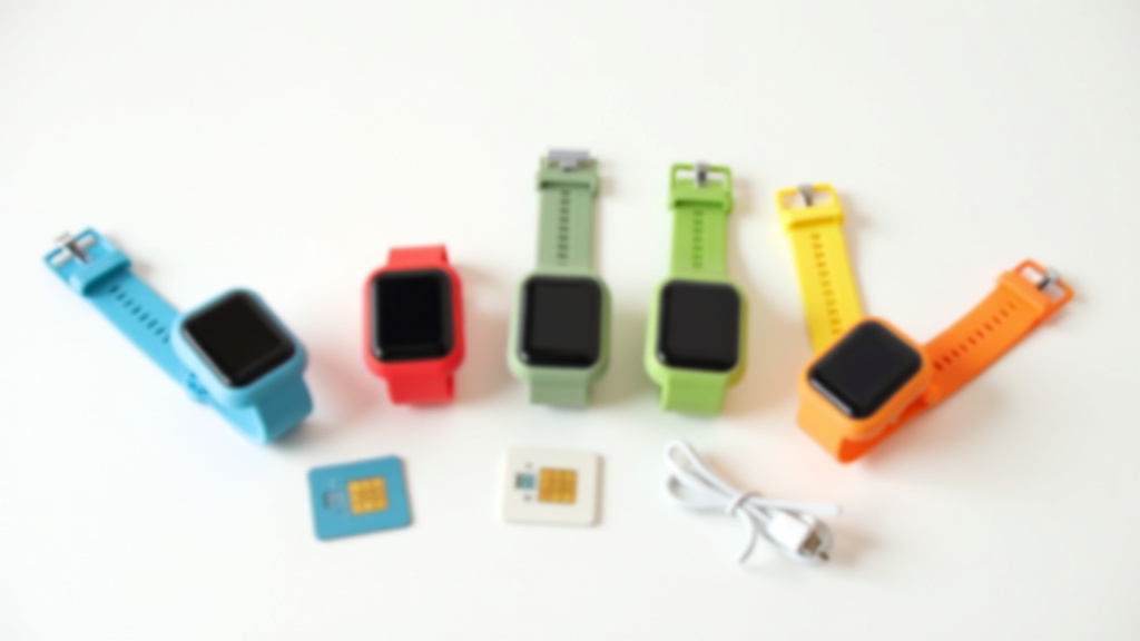 キッズGPSスマートウォッチ複数モデルの比較フラットレイ｜2026年おすすめ7選