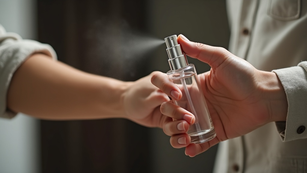 手首の内側に香水をスプレーする正しい付け方、ウォームポイントへの塗布方法