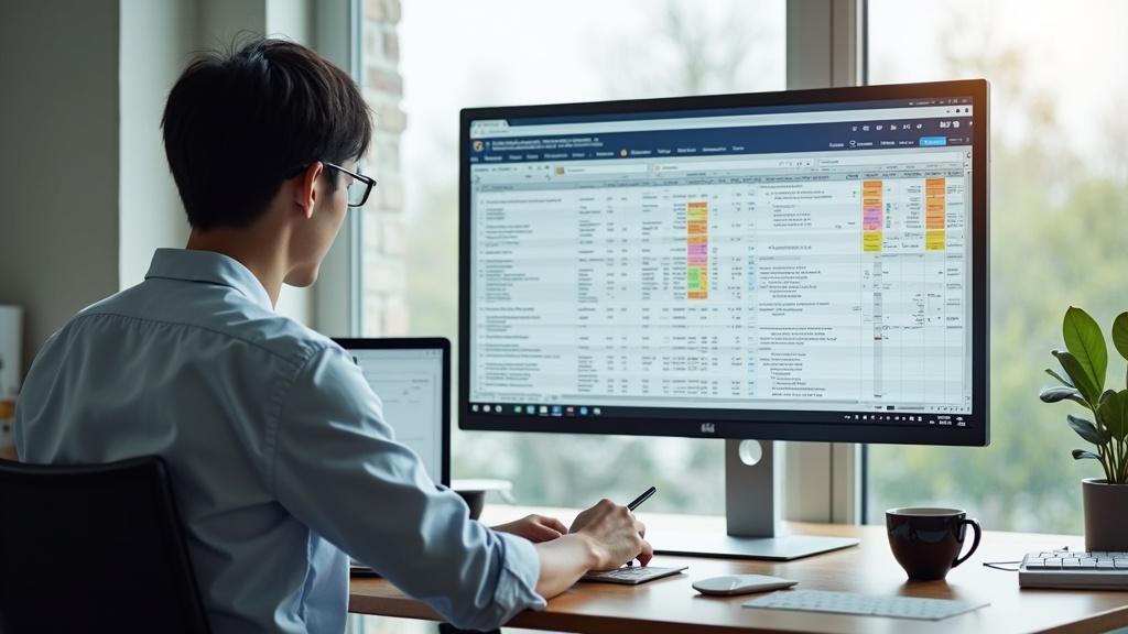 AIエンジニアが複数の転職エージェントの応募状況をスプレッドシートで一元管理している作業シーン