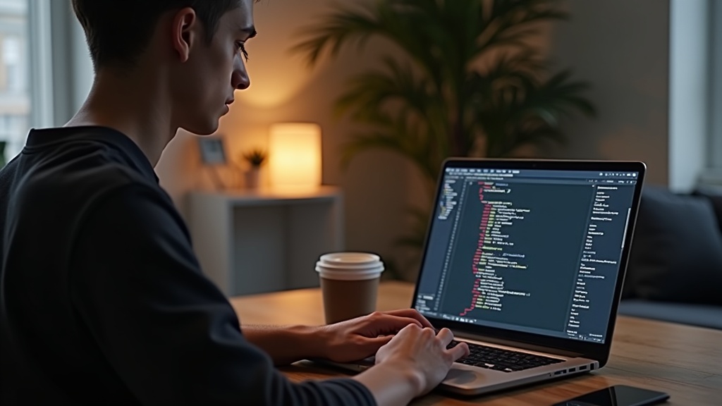 ローカル環境でPythonを使って軽量ベクターDBをプロトタイプ開発している開発者の作業風景