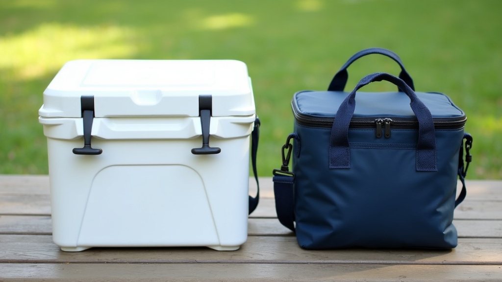 ハードクーラーボックスとソフトクーラーバッグの違いを並べて比較