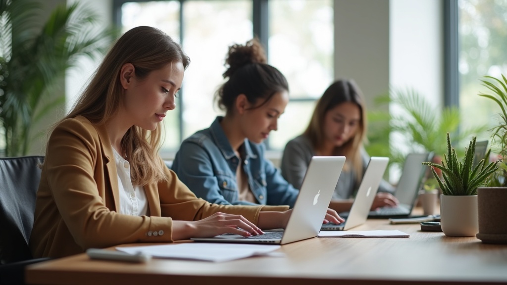 文系・社会人・副業志望など多様なタイプの人がそれぞれAIプロンプト講座で学んでいる場面