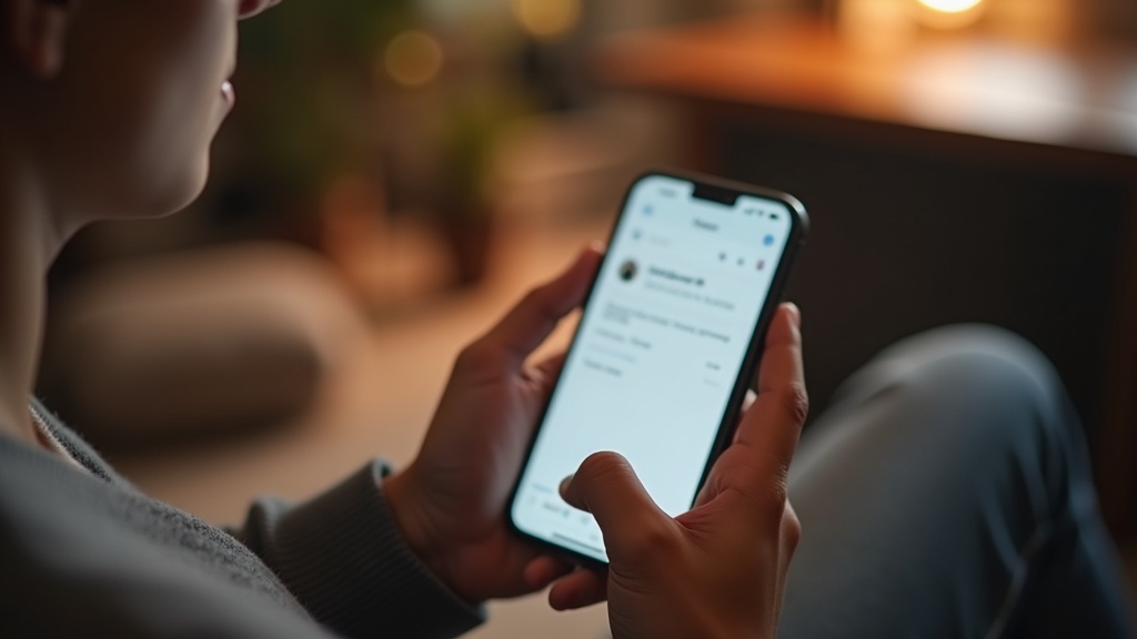 スマートフォンでノートアプリを操作する手元：直感的なUIの使いやすさを表現