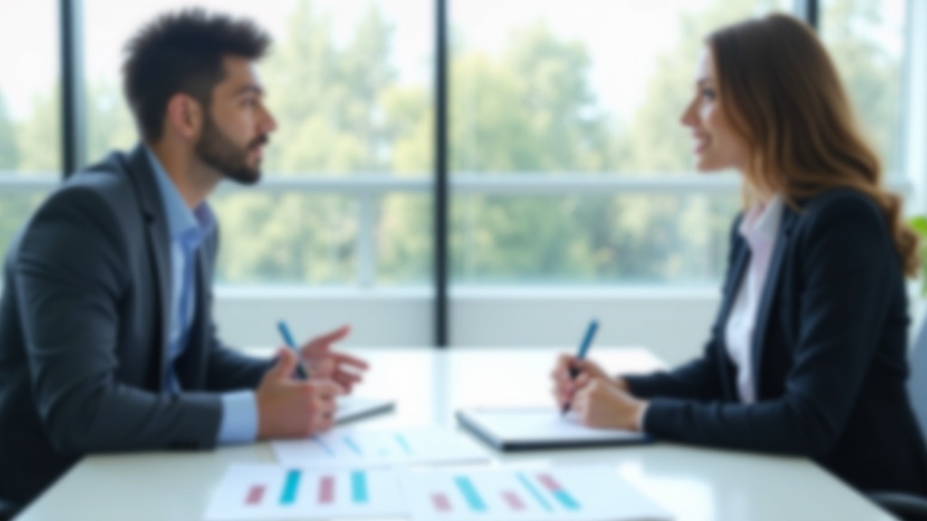 法人向けレンタルサーバーを複数サービスで比較検討する企業担当者の会議シーン