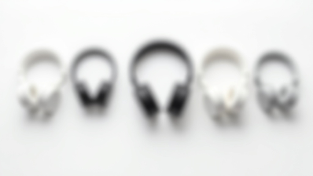 テレワーク向け骨伝導イヤホン5モデルの並べて比較したフラットレイ写真