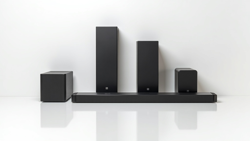 同価格帯の複数サウンドバーモデルを横並びに比較した製品ラインナップ