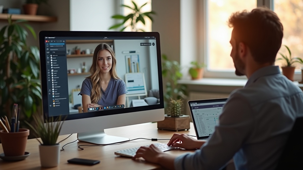 USB-C接続の4Kモニターでテレワークをするホームオフィス環境